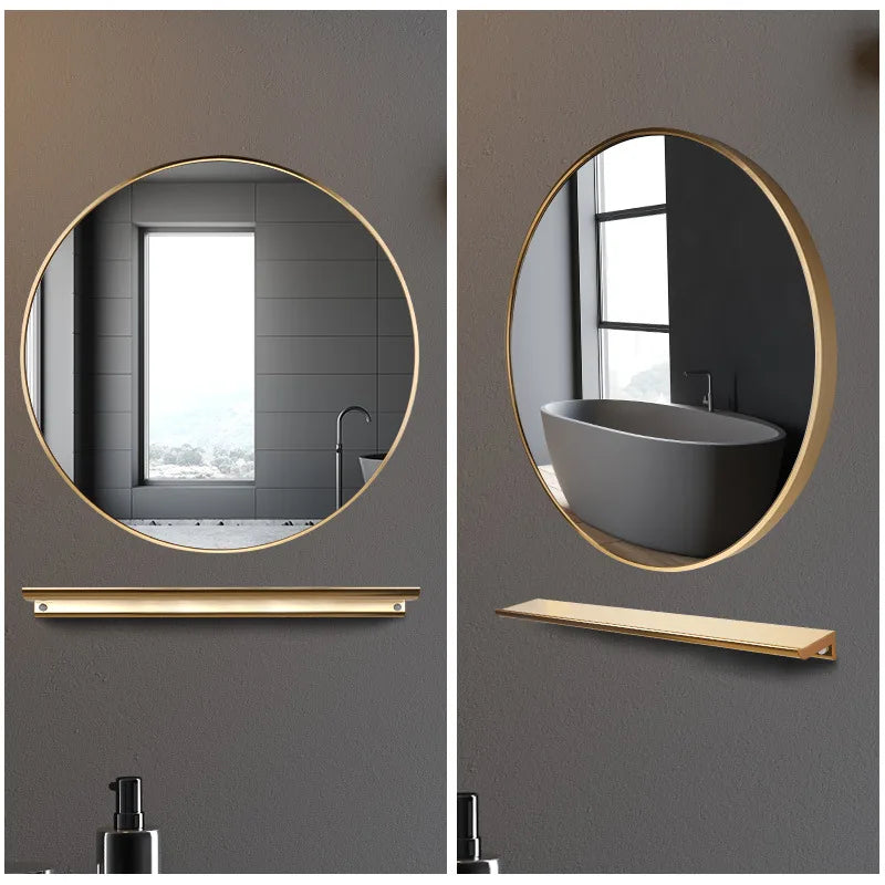 miroir mural circulaire en métal style moderne minimaliste
