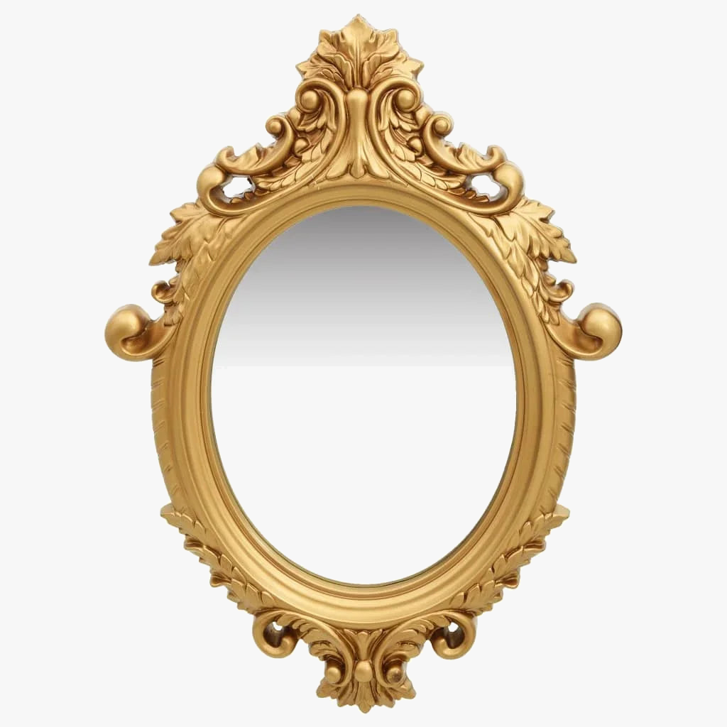 miroir mural style château doré pour décoration intérieure