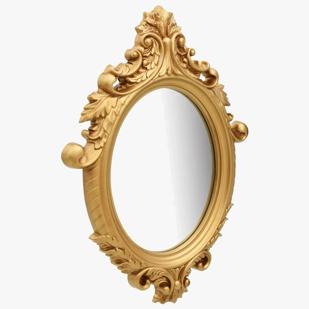 miroir mural style château doré pour décoration intérieure