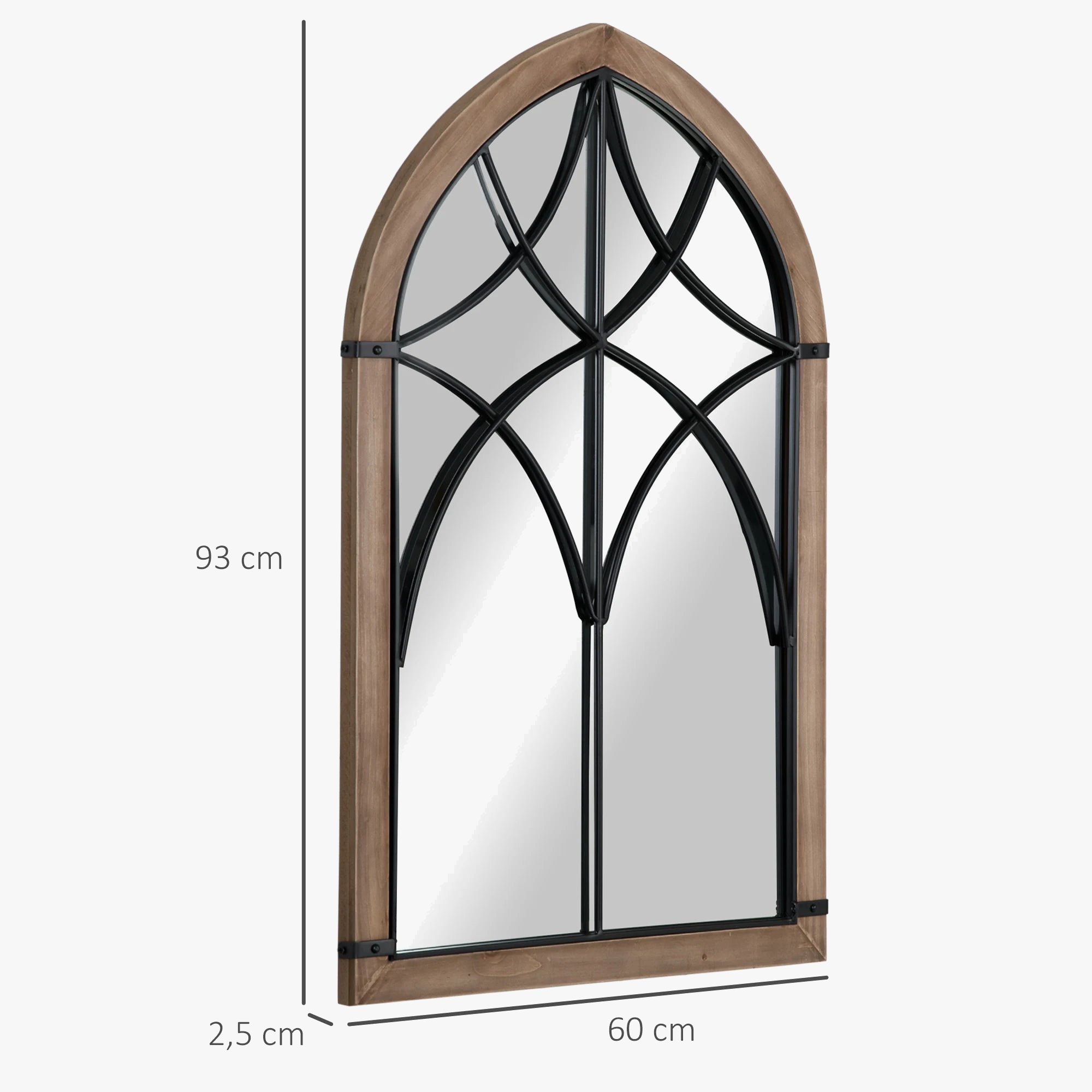 miroir mural vintage en bois pour décoration intérieure