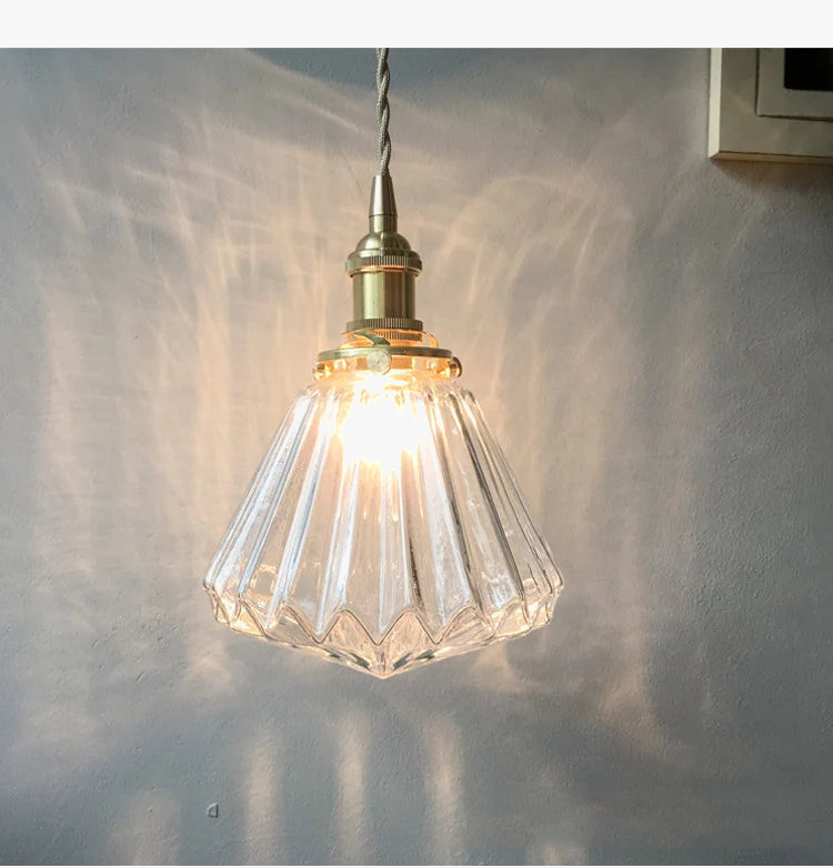 Suspension en verre LED moderne