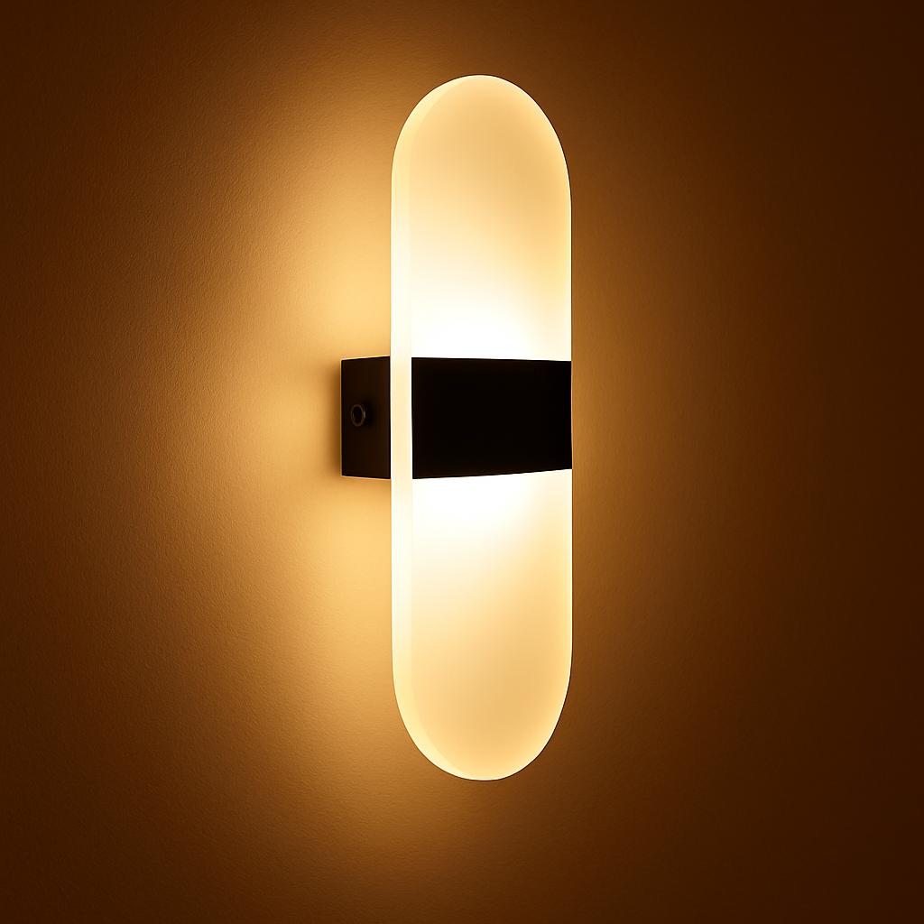Moderne Simple Chambre Chevet Acrylique applique Créative LED rectangulaire ellipse бра décor à la maison luminaria induction applique murale - vue 7 sur 14