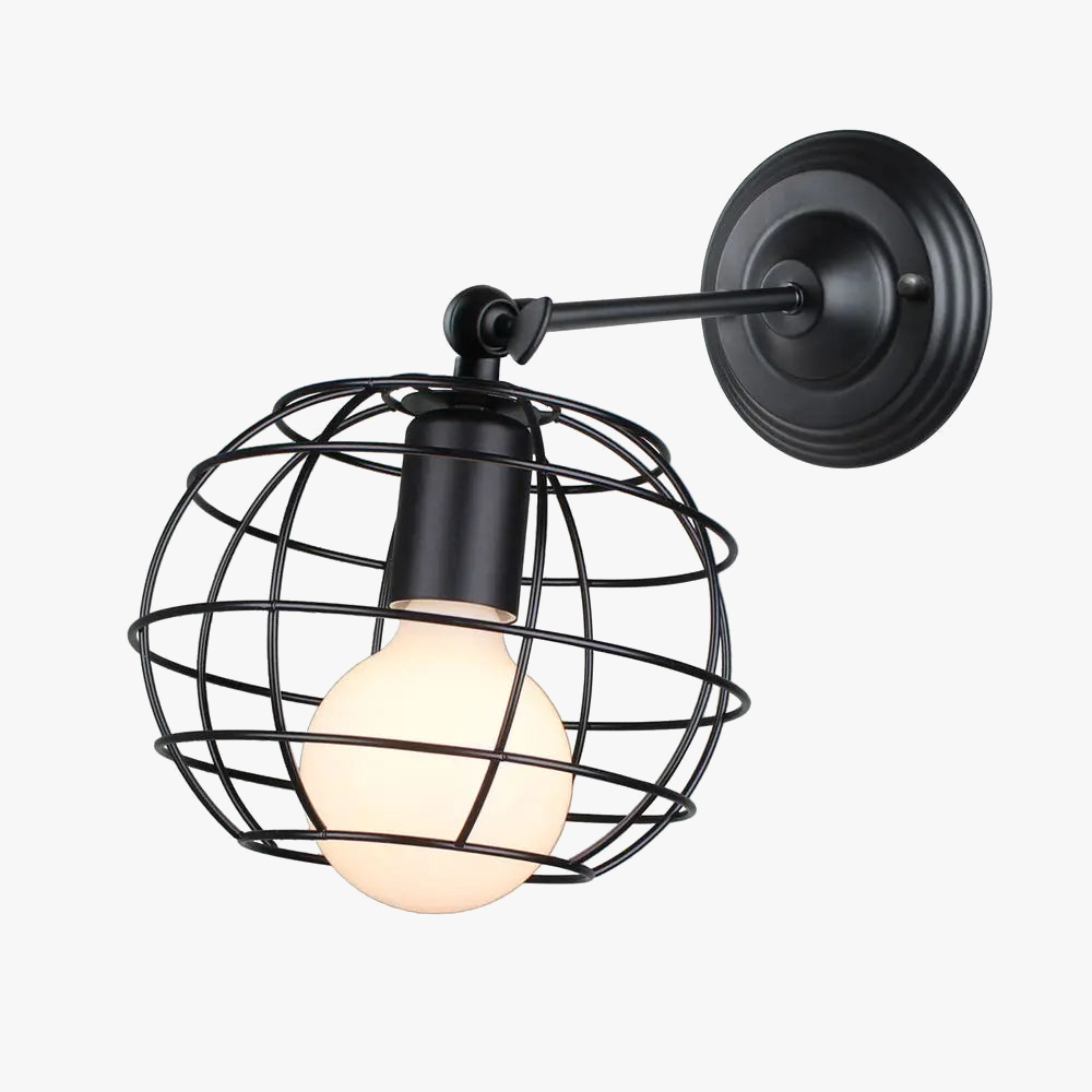 Moderne Vintage industriel LED Cage applique murale rétro Loft appliques abat-jour E27 applique lumières salon salle de bain décor