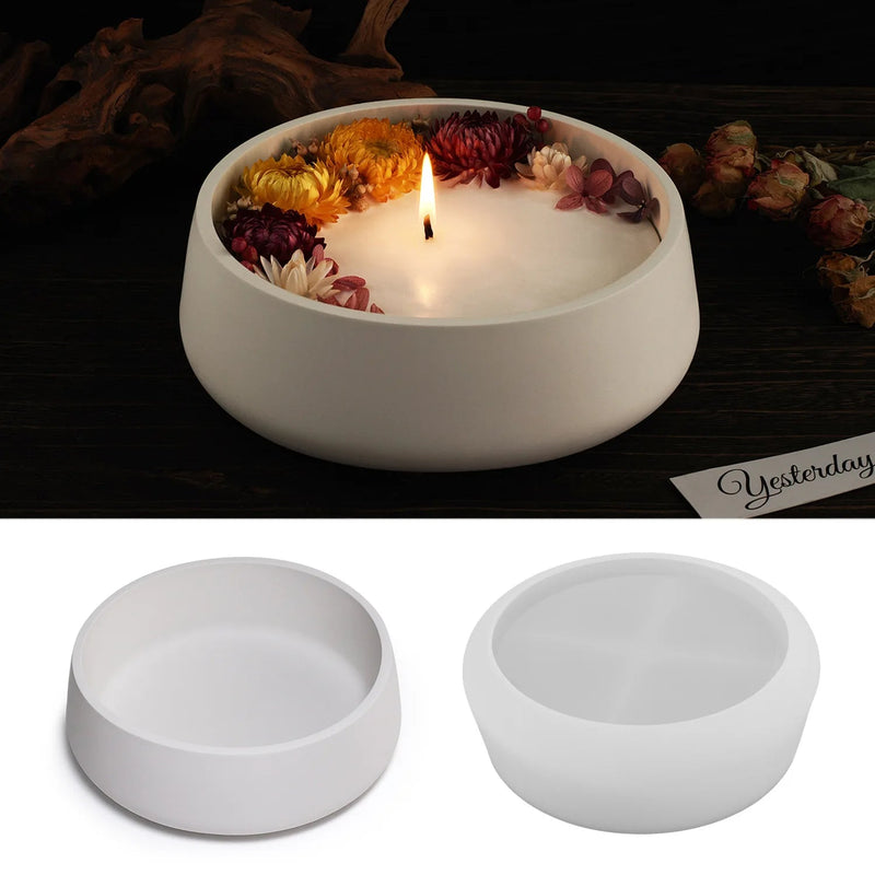 moule en silicone pour bougie en béton et rangement