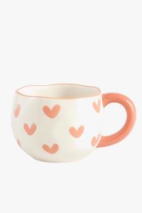 Mug céramique style coréen forme pincée artisanale