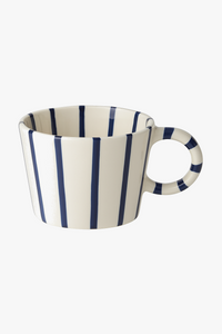 Mug céramique style nordique motifs géométriques anse peinte