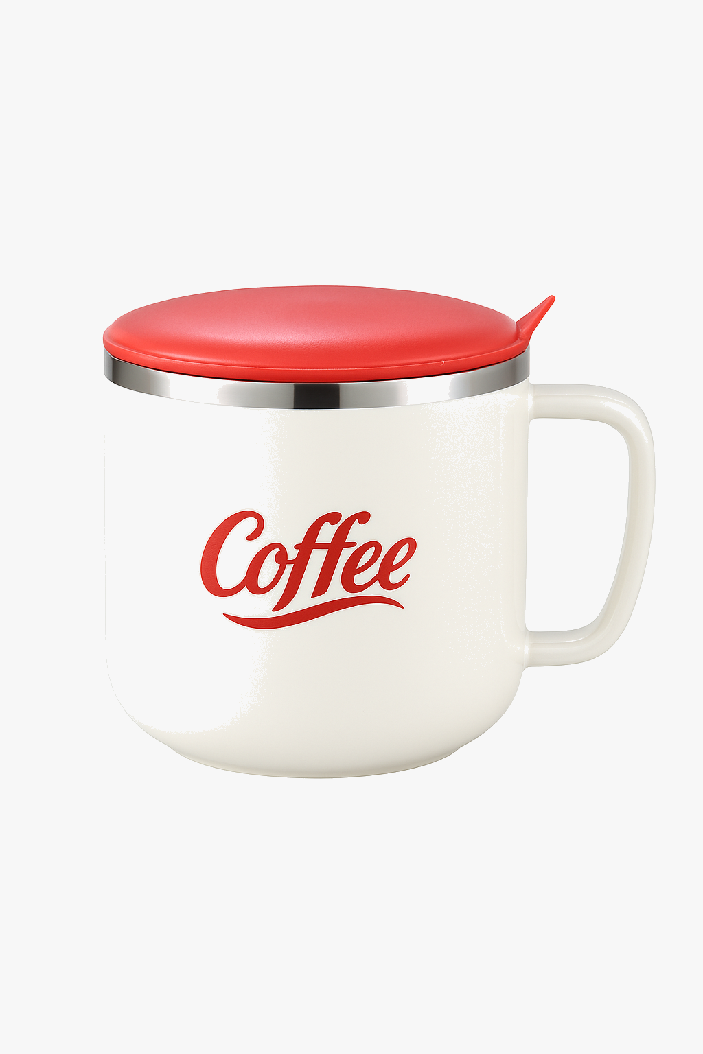Mug café inox 304 400ml couvercle étanche moderne