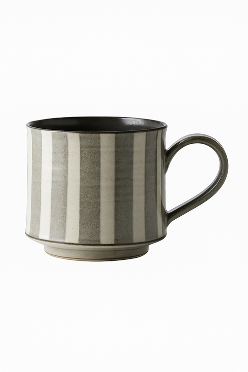 Mug café céramique ergonomique style rustique vintage artisanal