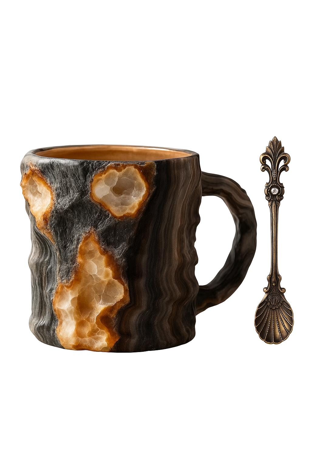 Mug en cristal effet facetté style élégant cadeau
