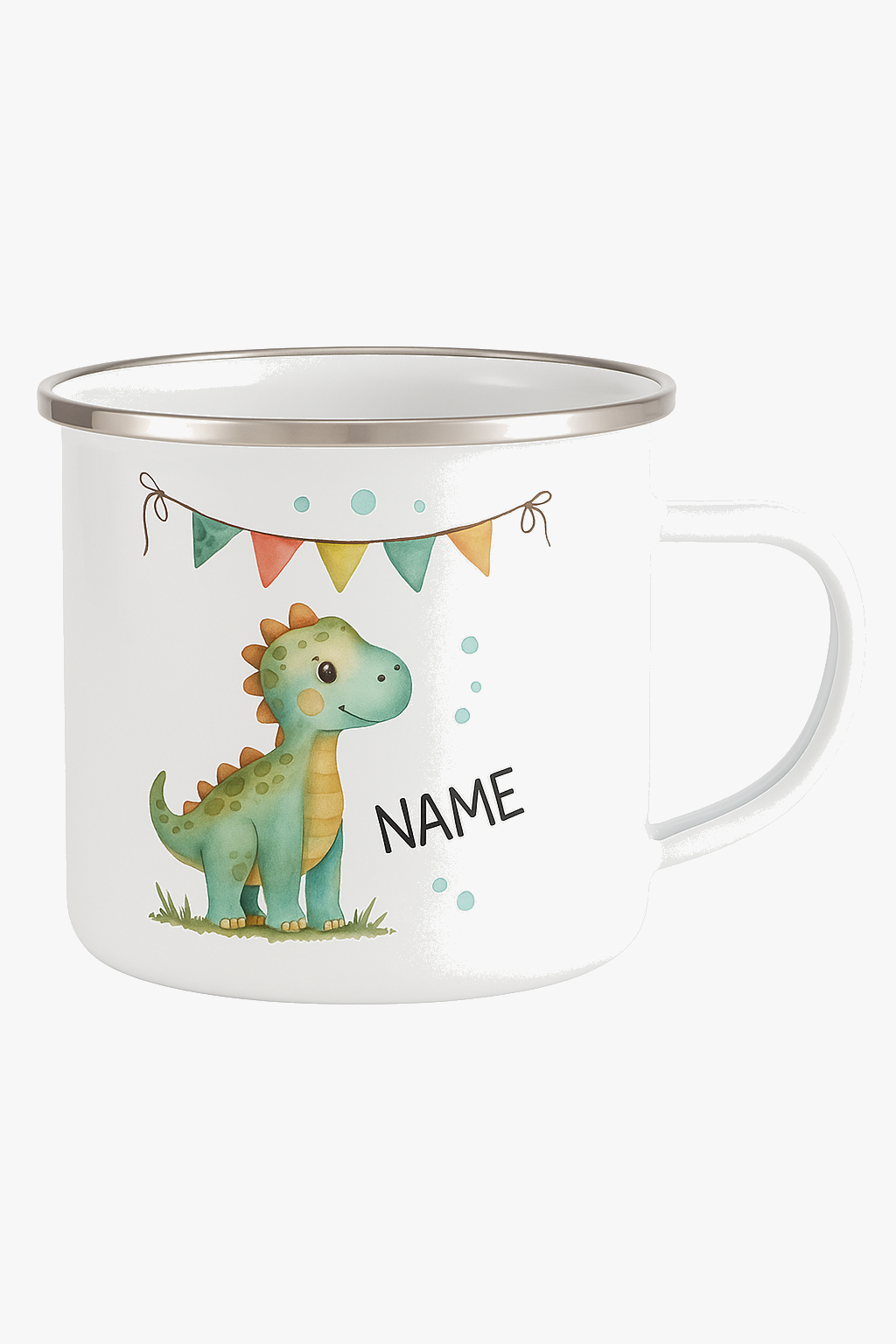 Mug enfant personnalisé motif animal tasse émail poignée