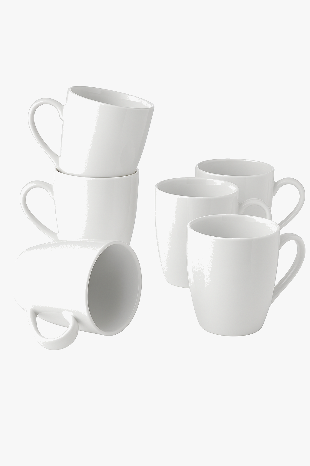 Mug porcelaine style occidental lot de 6 pièces