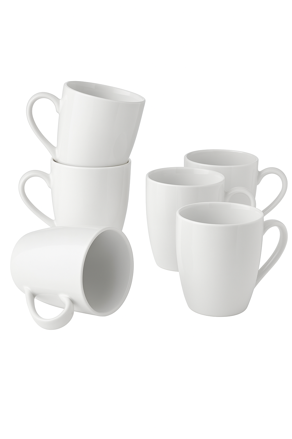 Mug porcelaine style occidental lot de 6 pièces