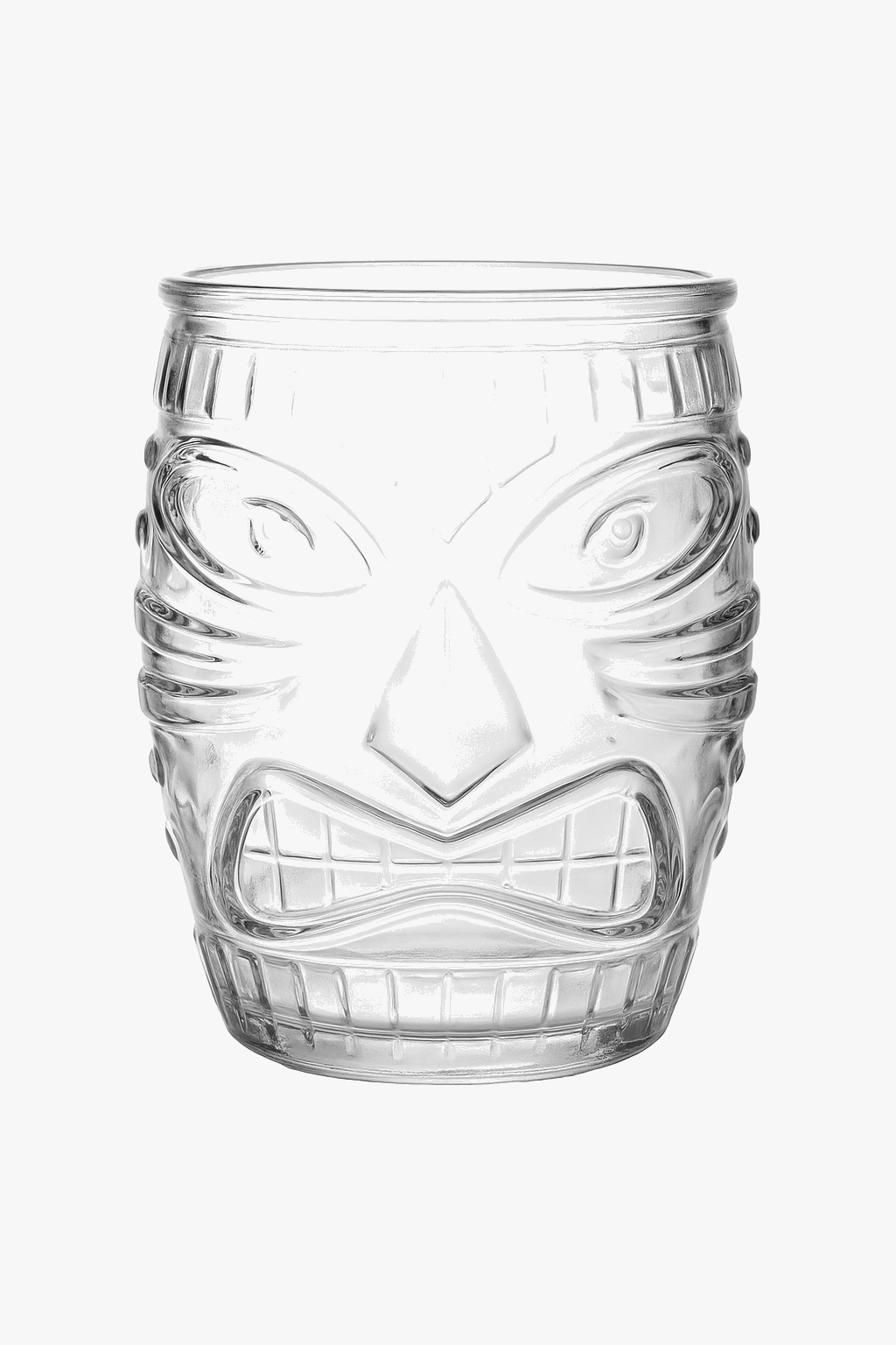 Mug tiki en verre transparent style bar cocktail