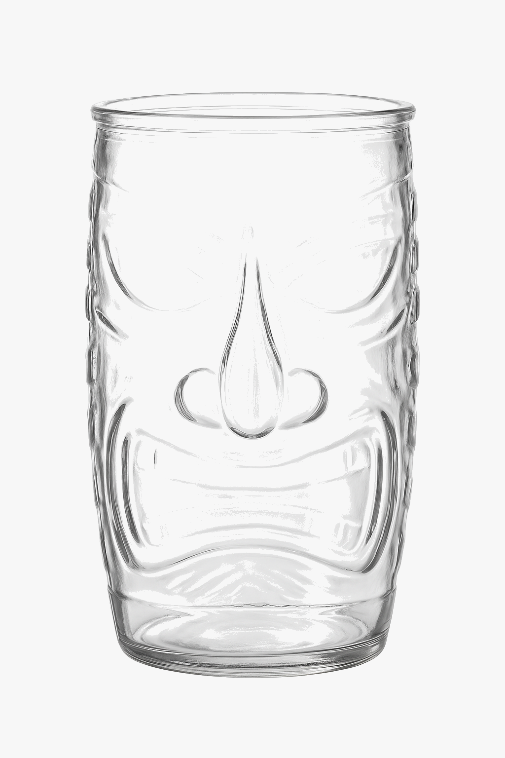 Mug tiki en verre transparent style bar cocktail