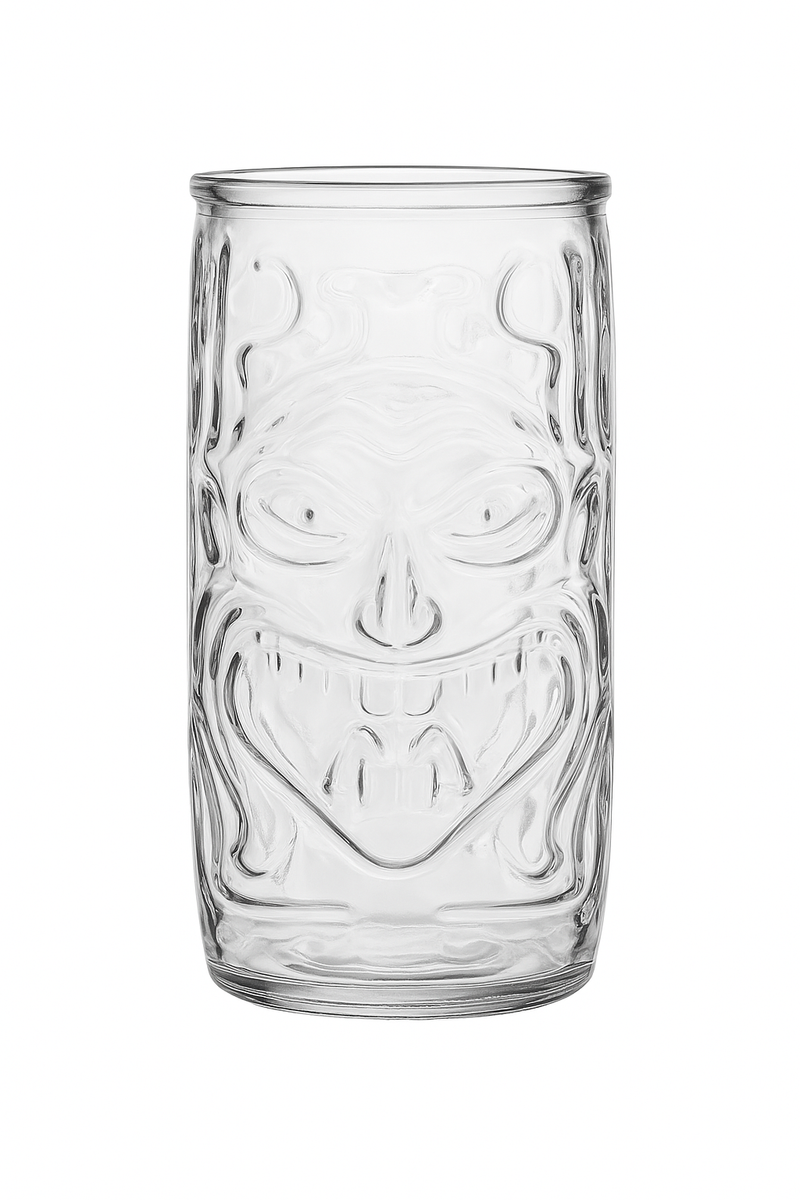 Mug tiki en verre transparent style bar cocktail
