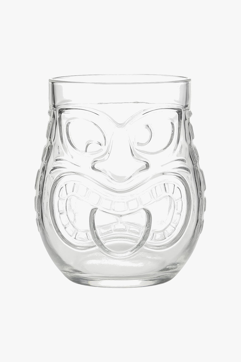 Mug tiki en verre transparent style bar festif