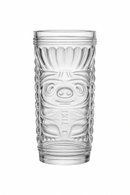 Mug tiki en verre transparent style bar festif