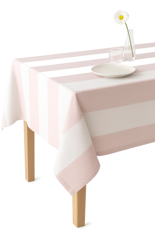 Nappe boheme a rayures motifs geometriques pour table