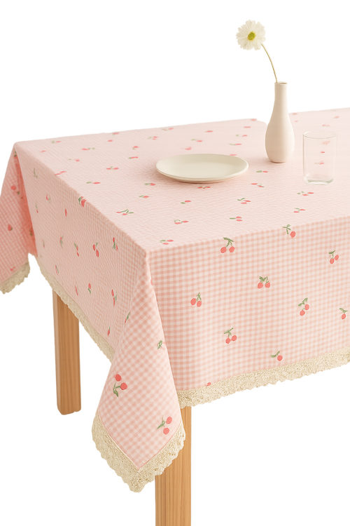 Nappe bohème jacquard épaisse motif carreaux maison cuisine
