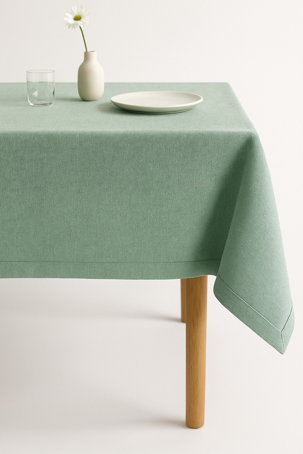 Nappe coton lin imperméable style uni table repas