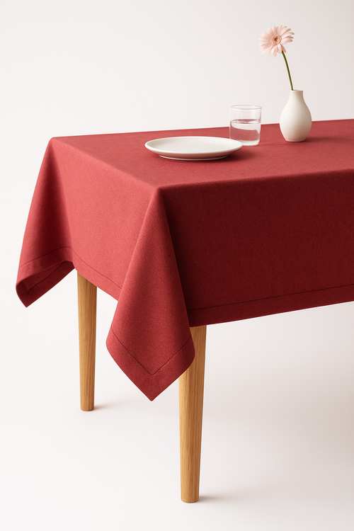 Nappe imperméable coton lin style naturel pour repas - vue 2 sur 2