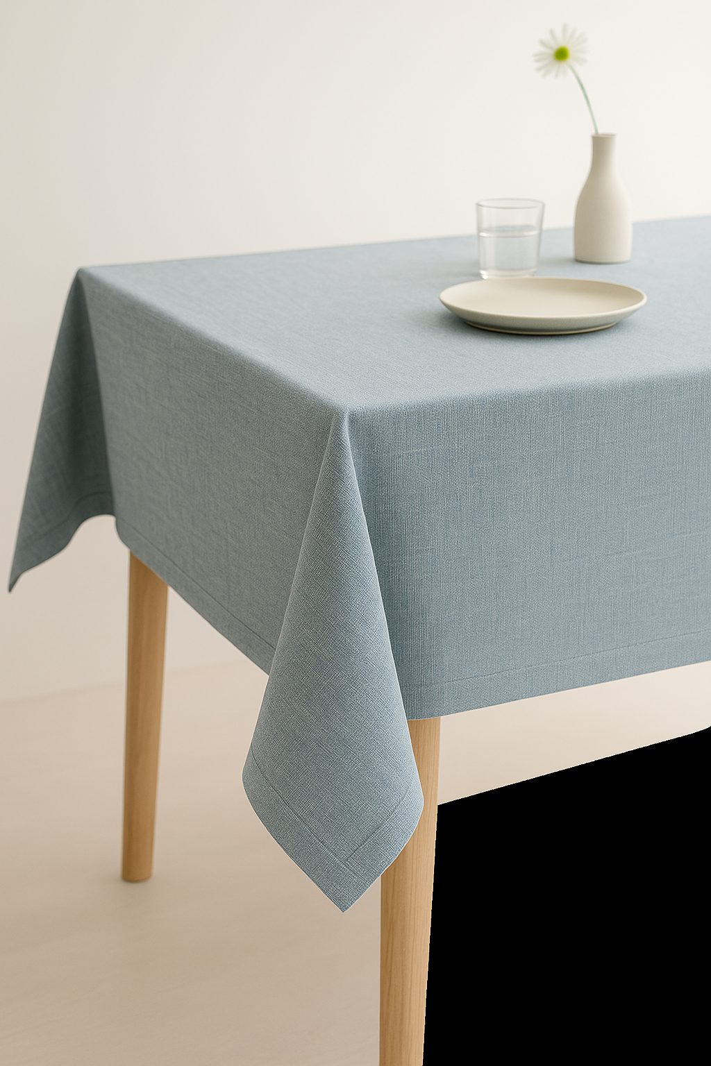Nappe imperméable vert style campagne tissu doux lavable - vue 3 sur 2
