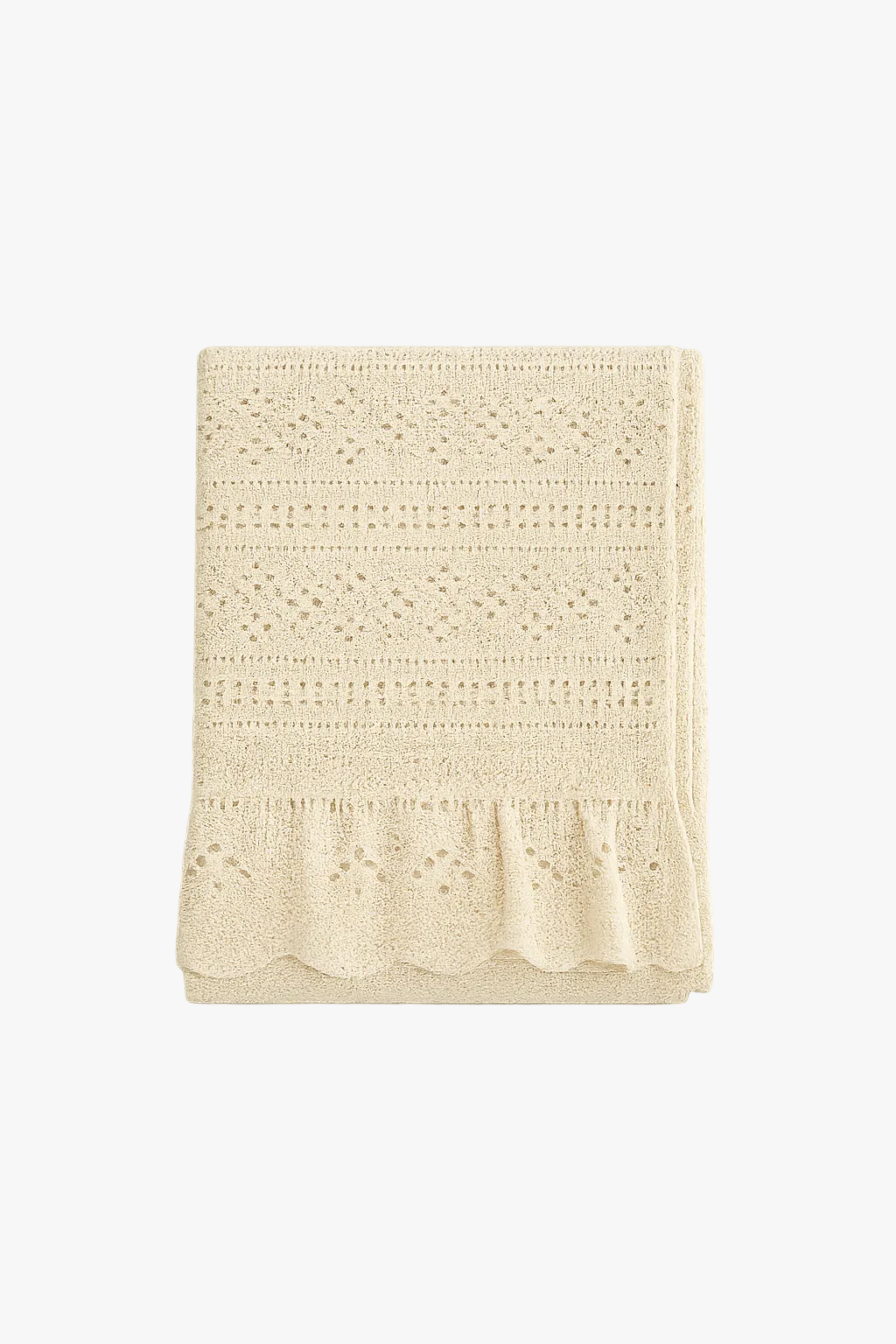 Nappe jacquard vintage bordure dentelle style nordique repas