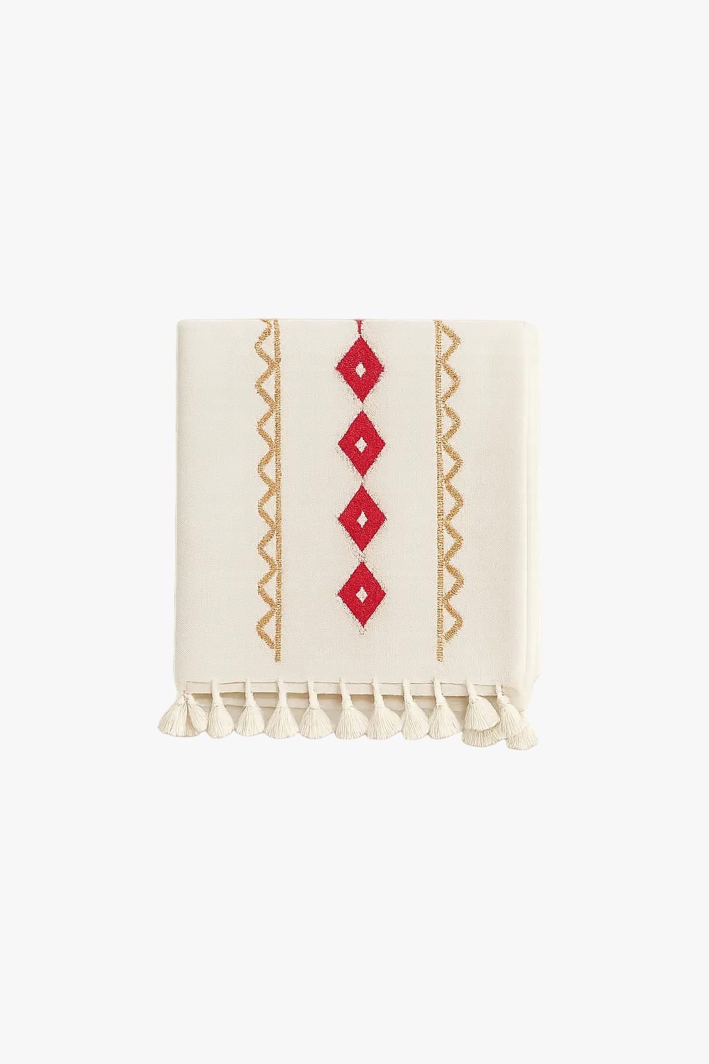 Nappe moderne motif losanges brodés imperméable antitache