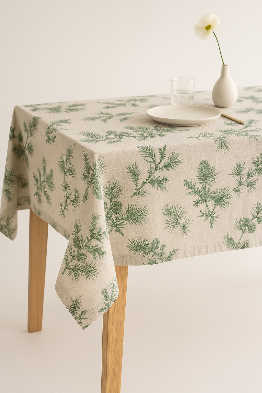 Nappe style américain motif feuilles imperméable table cuisine