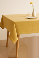 Nappe style japonais unie beige polyester lavable décorative