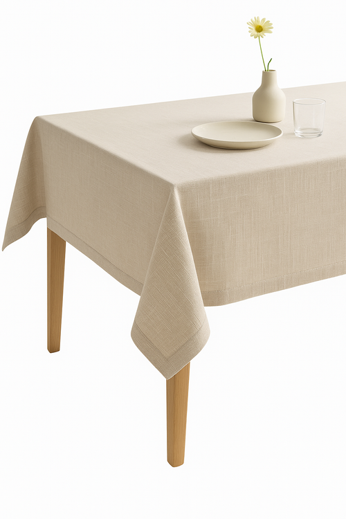 Nappe style japonais unie polyester lavable table