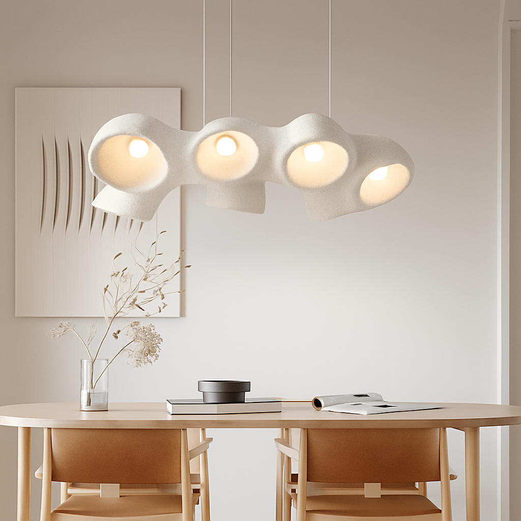 Nordic Pendant Lights Minimalist Resin Suspension Hanging Lamp For Living Room Dining Room Lobby - vue 3 sur 9