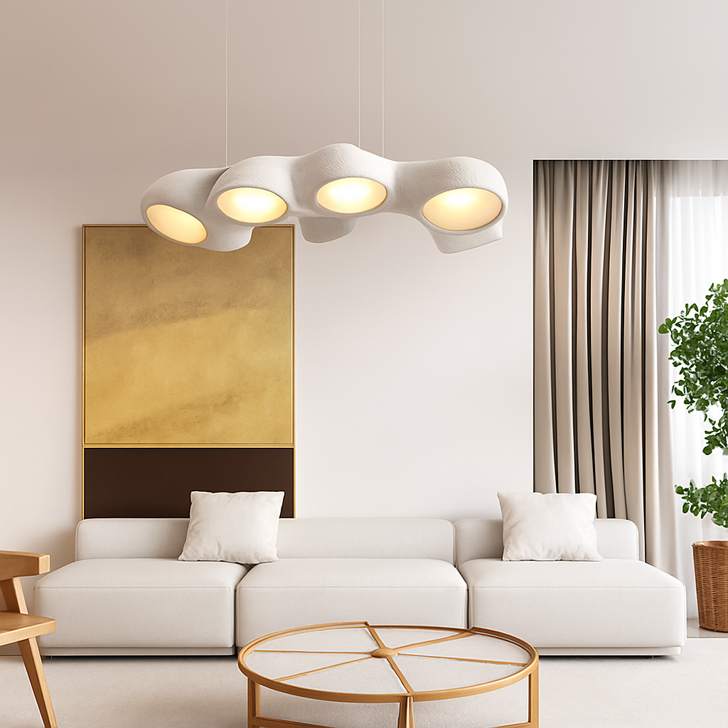 Nordic Pendant Lights Minimalist Resin Suspension Hanging Lamp For Living Room Dining Room Lobby - vue 5 sur 9