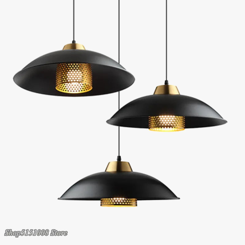 Nordique noir fer suspension moderne salon cuisine lampes suspendues Luminarie salle à manger industriel Vintage décor luminaires