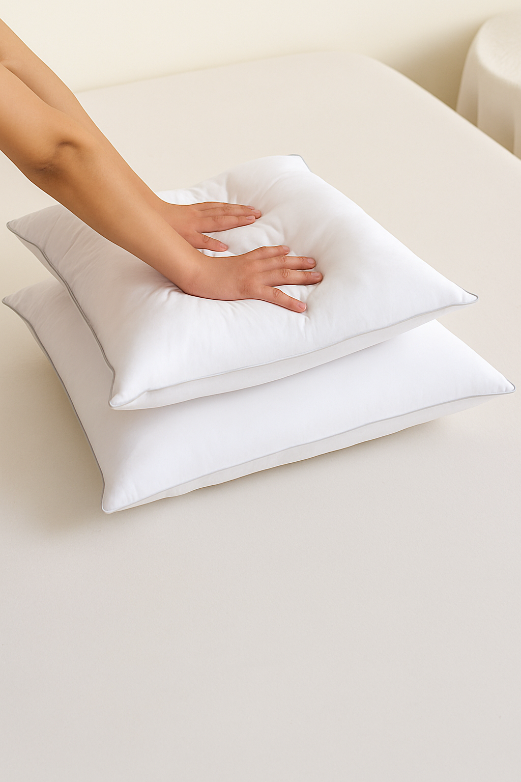 oreiller en duvet d'oie doux et confortable 50 x 70 cm - vue 3 sur 6