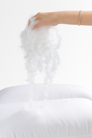 oreiller hypoallergénique en duvet d'oie avec housse 1200 fils