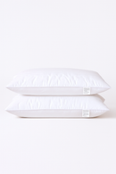 oreiller ignifugé en duvet d'oie avec couette coton