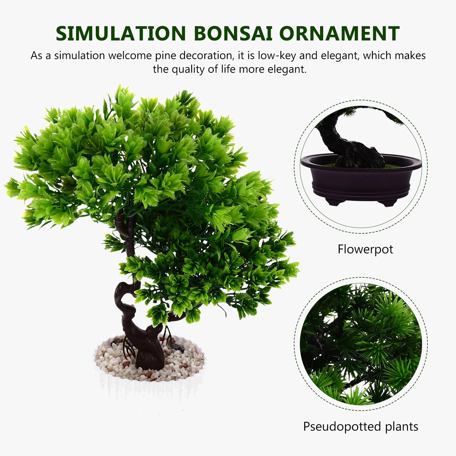 ornements de pin bonsaï artificiel décoration intérieure et extérieure