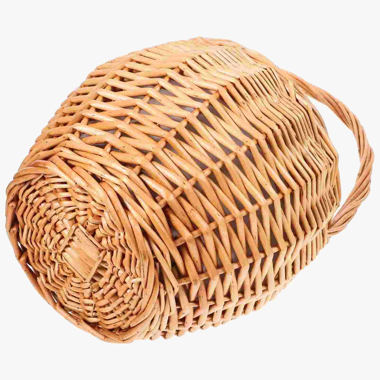 panier de pique-nique en osier pliable avec fleurs