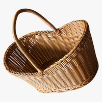 panier en rotin pour pique-nique avec poignée pratique