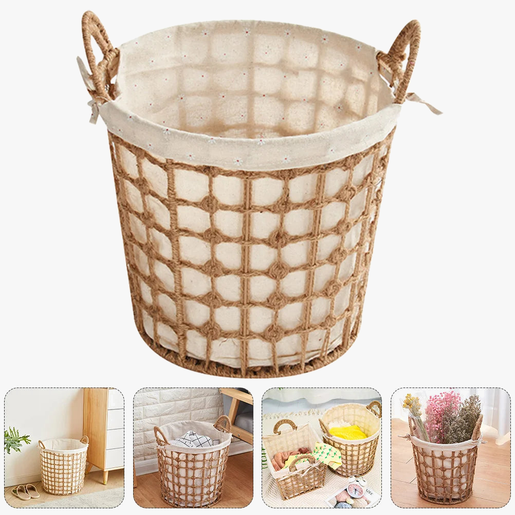 panier à linge tissé portable et polyvalent pour rangement