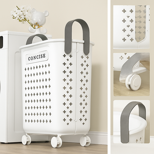 panier pliable multifonctionnel avec roulettes grande capacité rangement pratique - vue 15 sur 14