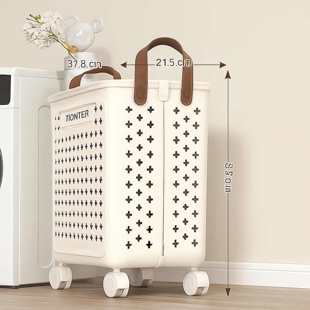 panier pliable multifonctionnel avec roulettes grande capacité rangement pratique - vue 10 sur 14