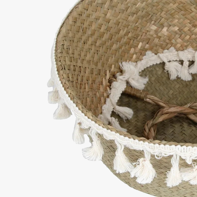 paniers de rangement en osier boho décor faits main en rotin