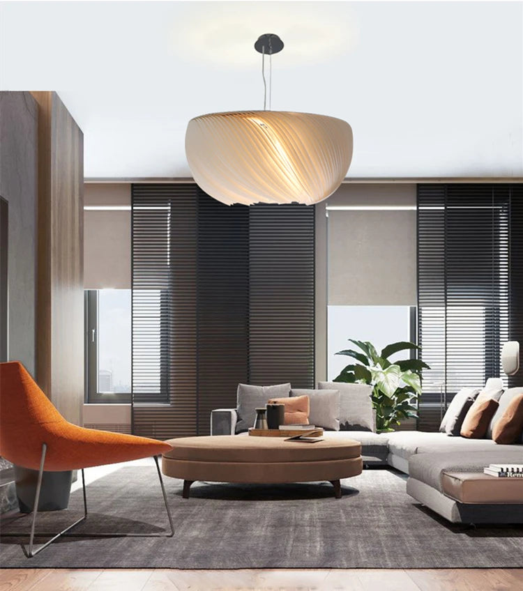 Papier moderne populaire E27 fait à la main blanc Simple personnalité LED suspension intérieure pour salon chambre décoration éclairage