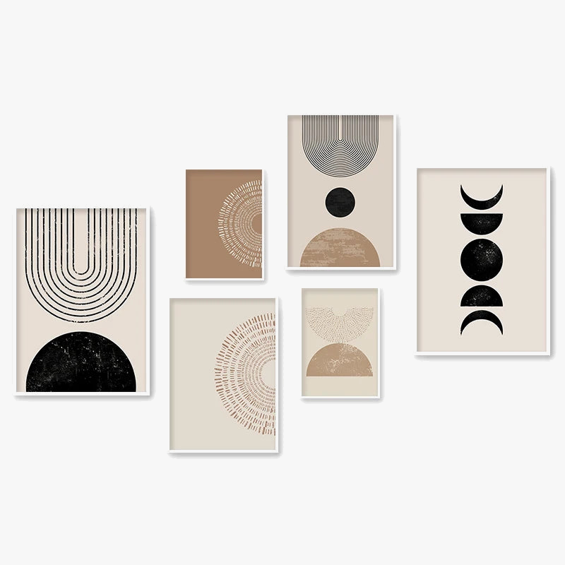peinture abstraite moderne lignes géométriques pour décoration murale