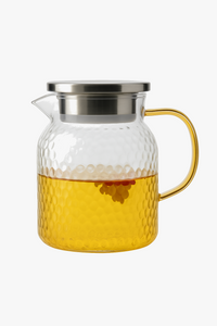 pichet en verre transparent résistant avec poignée design