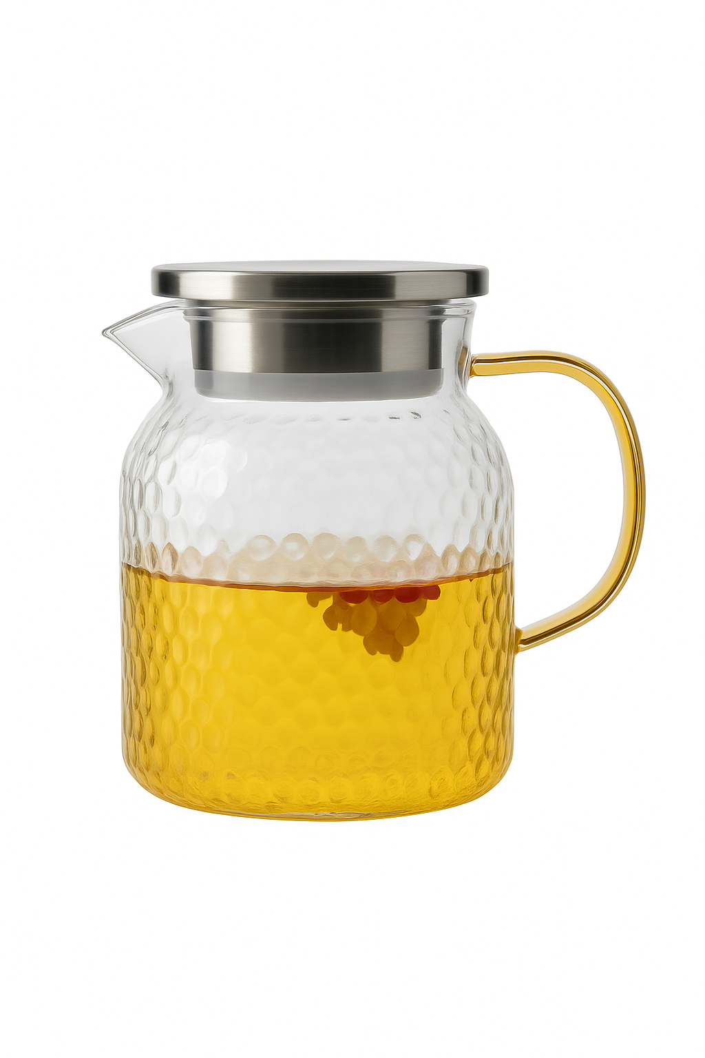 pichet en verre transparent résistant avec poignée design