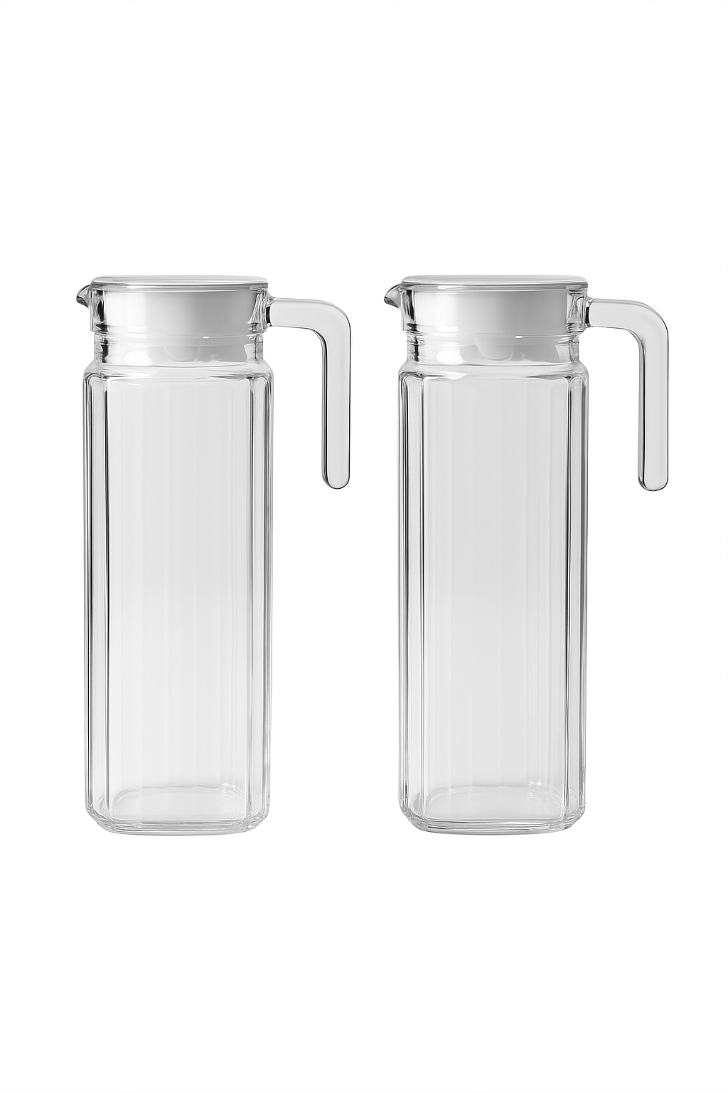Pichet verre stries carrées carafe eau froide 11l