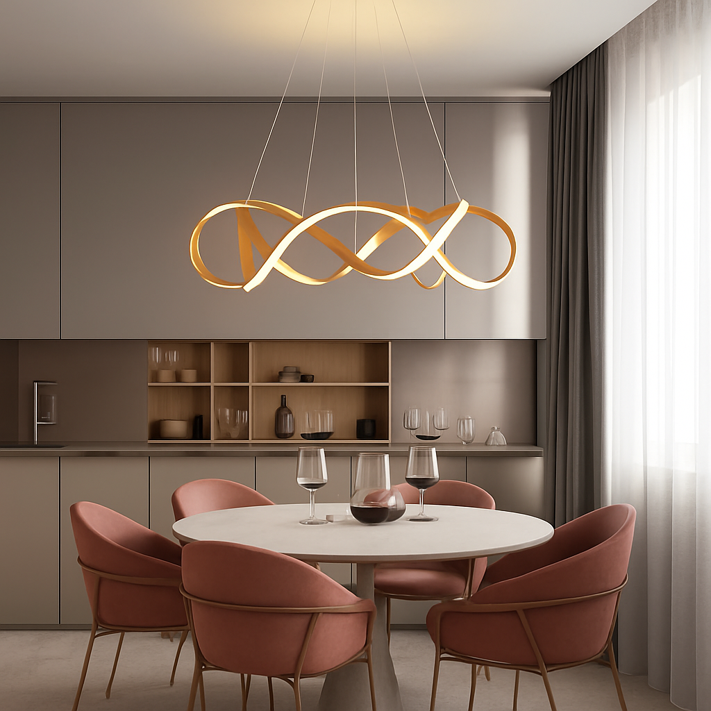 Plafond moderne à LEDs Lampe Lustre Pour Salon Hall Restaurant Chambre Suspension Lumière Décor Intérieur Luminaire Lustre - vue 3 sur 18